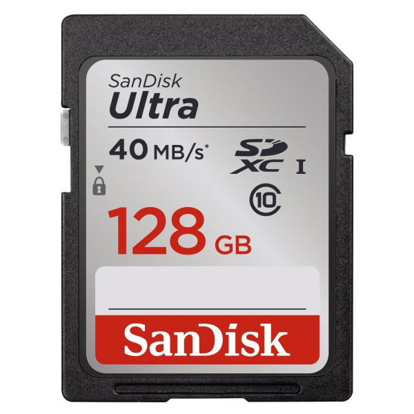 Карта пам'яті SanDisk 128 ГБ SDXC C10 UHS-I R40 МБ/с Ультра